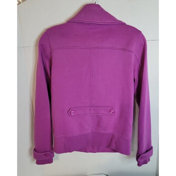 Puma purple fitted jacket size small casual athletic spring designer - Picture 5 of 5
